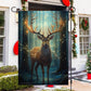 Reindeer Brighten In The Forest, Reindeer Xmas Garden Flag & House Flag Gift