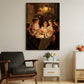 Evening Elegance A Family's Festive Feast, Victorian Christmas Canvas Painting, Xmas Wall Art Decor - Christmas Poster Gift