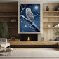 Night's Guardian The Majestic Owl Christmas Canvas Painting, Xmas Wall Art Decor - Christmas Poster Gift