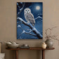 Night's Guardian The Majestic Owl Christmas Canvas Painting, Xmas Wall Art Decor - Christmas Poster Gift