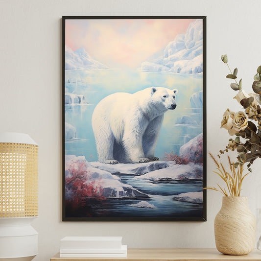Sovereign Of the Ice The Polar Wanderer Christmas Canvas Painting, Xmas Wall Art Decor - Christmas Poster Gift