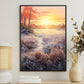 Frosty Mornings The Dawn's Embrace Christmas Canvas Painting, Xmas Wall Art Decor - Christmas Poster Gift