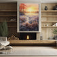 Frosty Mornings The Dawn's Embrace Christmas Canvas Painting, Xmas Wall Art Decor - Christmas Poster Gift