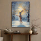 Moonlit Dance The Winter Hare's Ballad Christmas Canvas Painting, Xmas Wall Art Decor - Christmas Poster Gift