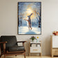 Moonlit Dance The Winter Hare's Ballad Christmas Canvas Painting, Xmas Wall Art Decor - Christmas Poster Gift