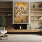 Divine Serenade Angels Of Golden Harmony Christmas Canvas Painting, Xmas Wall Art Decor - Christmas Poster Gift