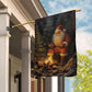 A Quiet Moment In The Enchanted Forest, Santa Claus Xmas Garden Flag - House Flag, Christmas Flag Gift For Santa Claus Lovers