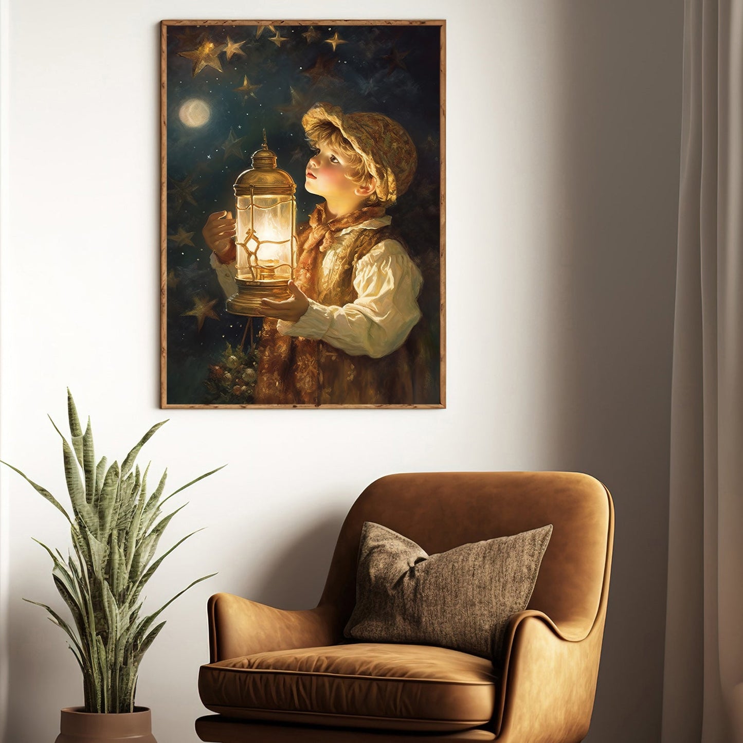 Guided By Starlight A Journey Through The Celestial Night Christmas Canvas Painting, Xmas Wall Art Decor - Christmas Poster Gift