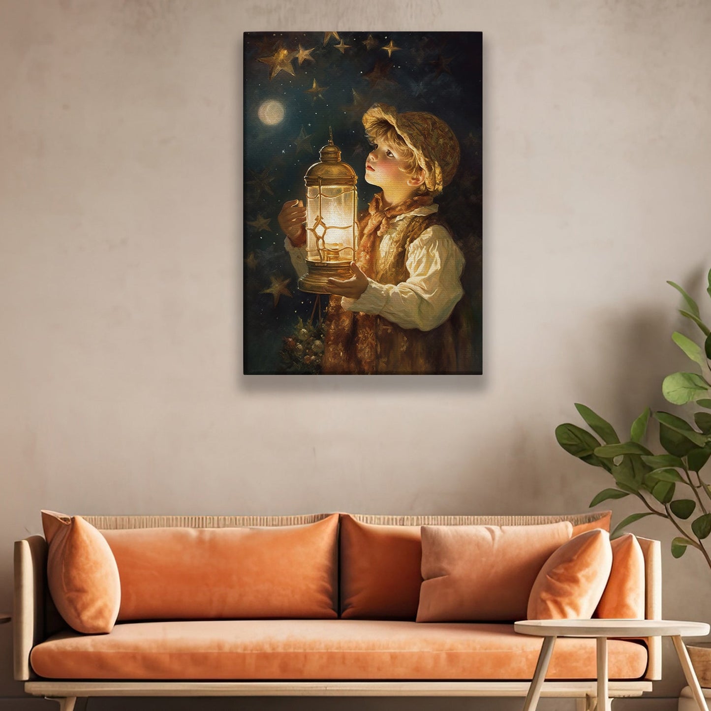 Guided By Starlight A Journey Through The Celestial Night Christmas Canvas Painting, Xmas Wall Art Decor - Christmas Poster Gift