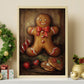 Funny Gingerbread Man On The Wall, Christmas Canvas Painting, Xmas Wall Art Decor - Christmas Poster Gift