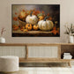 Display Basket Full Of Pumpkins, Thanksgiving Canvas Painting, Wall Art Decor - Thanksgiving Poster Gift