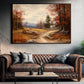 Peaceful Painting Of Autumn Countryside Scene, Thanksgiving Canvas Painting, Wall Art Decor - Thanksgiving Poster Gift