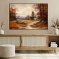 Peaceful Painting Of Autumn Countryside Scene, Thanksgiving Canvas Painting, Wall Art Decor - Thanksgiving Poster Gift