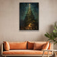 Magical Christmas Tree Gathering, Christmas Canvas Painting, Xmas Wall Art Decor - Christmas Poster Gift