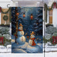 Couple Snowman In The Winter Forest, Snowman Xmas Garden Flag & House Flag, Christmas Flag Gift For Snowman Lovers