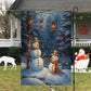 Couple Snowman In The Winter Forest, Snowman Xmas Garden Flag & House Flag, Christmas Flag Gift For Snowman Lovers