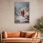 Enchanted Eve Santa's Silent Vigil, Christmas Canvas Painting, Xmas Wall Art Decor - Christmas Poster Gift