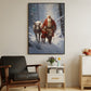 Guided Through The Snowy Woods Santa's Trusty Companion, Christmas Canvas Painting, Xmas Wall Art Decor - Christmas Poster Gift