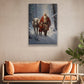 Guided Through The Snowy Woods Santa's Trusty Companion, Christmas Canvas Painting, Xmas Wall Art Decor - Christmas Poster Gift