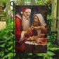 Have Dinner Together, Santa Claus Xmas Garden Flag - House Flag, Christmas Flag Gift For Santa Claus Lovers