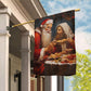 Have Dinner Together, Santa Claus Xmas Garden Flag - House Flag, Christmas Flag Gift For Santa Claus Lovers