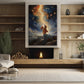 Santa Claus Standing On Top Of A Mountain, Christmas Canvas Painting, Xmas Wall Art Decor - Christmas Poster Gift