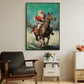 Santa Claus Ride A Horse, Christmas Canvas Painting, Christmas Canvas Painting, Xmas Wall Art Decor - Christmas Poster Gift For Horse Lovers