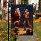 Funny Wrestling Santa, Santa Claus Xmas Garden Flag & House Flag, Christmas Flag Gift For Santa Claus Lovers