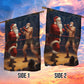 Funny Wrestling Santa, Santa Claus Xmas Garden Flag & House Flag, Christmas Flag Gift For Santa Claus Lovers