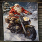 Santa Claus Ride A Motorcycle Christmas, Santa's Xmas Fleece Blanket & Sherpa Blanket Gift