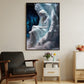 An Angel Sitting on a Throne Made of Ice, Christmas Canvas Painting, Xmas Wall Art Decor - Christmas Poster Gift