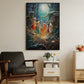 Enchanted Gathering A Dance of the Forest Spirits, Christmas Canvas Painting, Xmas Wall Art Decor - Christmas Poster Gift