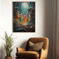 Enchanted Gathering A Dance of the Forest Spirits, Christmas Canvas Painting, Xmas Wall Art Decor - Christmas Poster Gift