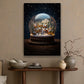 Whimsical Winter A Snow Globe Village, Christmas Canvas Painting, Xmas Wall Art Decor - Christmas Poster Gift