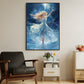 Dance of the Celestial Nymph Embracing the Cosmos, Christmas Canvas Painting, Xmas Wall Art Decor - Christmas Poster Gift For Dancing Lovers