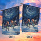 Cute Couple ELF Dancing In The Forest, ELF Xmas Brighten Garden Flag & House Flag Gift