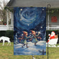 Cute Couple ELF Dancing In The Forest, ELF Xmas Brighten Garden Flag & House Flag Gift