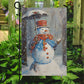 Snowman Hold Umbrella Christmas, Snowman Xmas Garden Flag & House Flag Gift