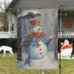 Snowman Hold Umbrella Christmas, Snowman Xmas Garden Flag & House Flag Gift