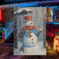 Snowman Hold Umbrella Christmas, Snowman Xmas Garden Flag & House Flag Gift