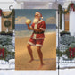 Beachside Santa Christmas, Santa Claus Xmas Garden Flag & House Flag Gift