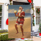 Beachside Santa Christmas, Santa Claus Xmas Garden Flag & House Flag Gift