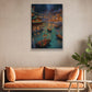 Enchanted Lantern Festival A Mesmerizing Evening by the Lake, Christmas Canvas Painting, Xmas Wall Art Decor - Christmas Poster Gift
