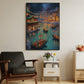 Enchanted Lantern Festival A Mesmerizing Evening by the Lake, Christmas Canvas Painting, Xmas Wall Art Decor - Christmas Poster Gift