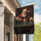 A Holiday Ping Pong Challenge Christmas, Santa Claus Xmas Garden Flag & House Flag Gift