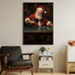 Santa's Game Night Serving Up Festive Fun, Christmas Canvas Painting, Xmas Wall Art Decor - Christmas Poster Gift For Ping Pong Lovers