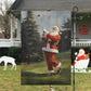 Funny Santa Claus Is Playing Golf Christmas, Santa Claus Xmas Garden Flag & House Flag Gift