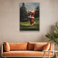 Santa's Swing Teeing off the Festive Season, Christmas Canvas Painting, Xmas Wall Art Decor - Christmas Poster Gift For Golf Lovers