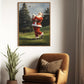 Santa's Swing Teeing off the Festive Season, Christmas Canvas Painting, Xmas Wall Art Decor - Christmas Poster Gift For Golf Lovers