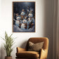 Snowy Serenade The Winter Quartet's Midnight Performance, Christmas Canvas Painting, Xmas Wall Art Decor - Christmas Poster Gift For Snowman Lovers